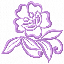 Flowers And Tree Embroidery Design 2